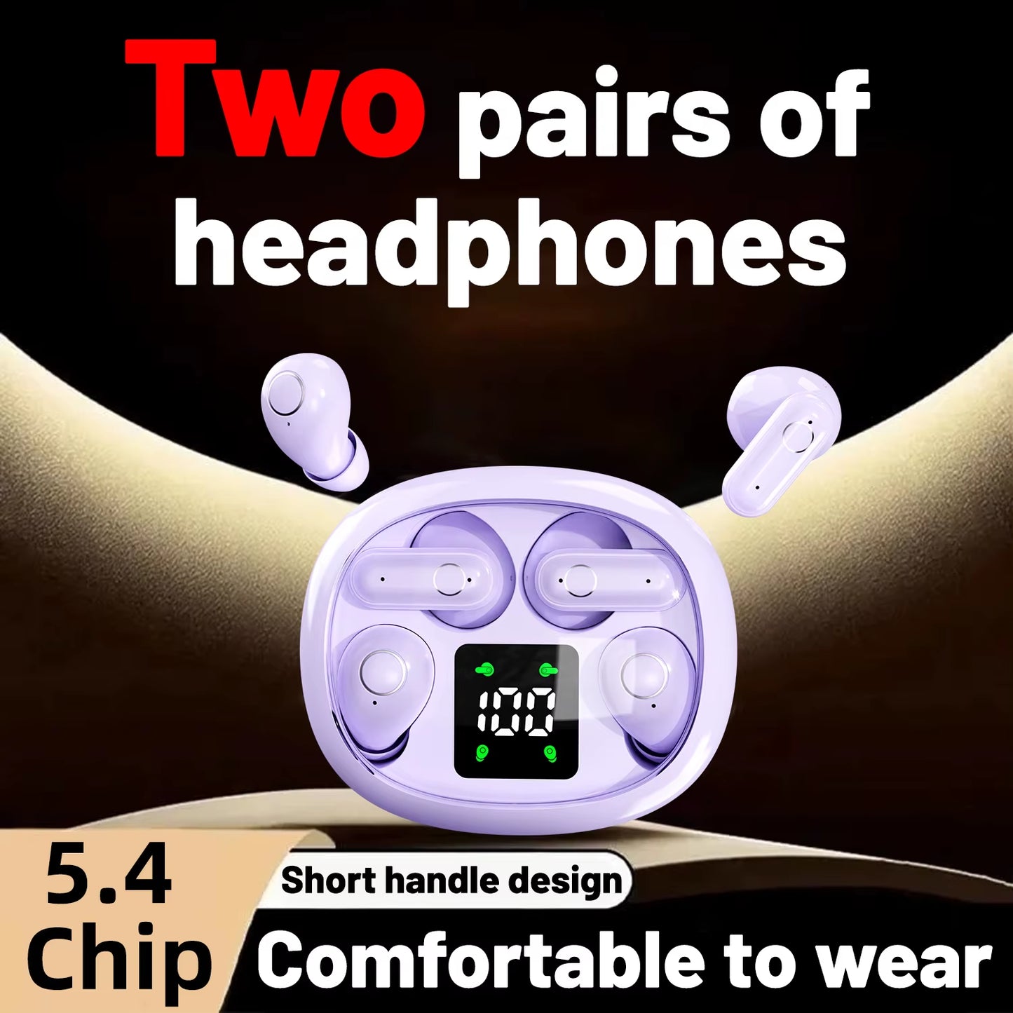 Petits Mini Écouteurs De Couchage 2 En 1, Écouteurs Sans Fil Bluetooth 5.4, Oreillettes À Double Casque Stéréo Basse Hifi, Réduction Du Bruit