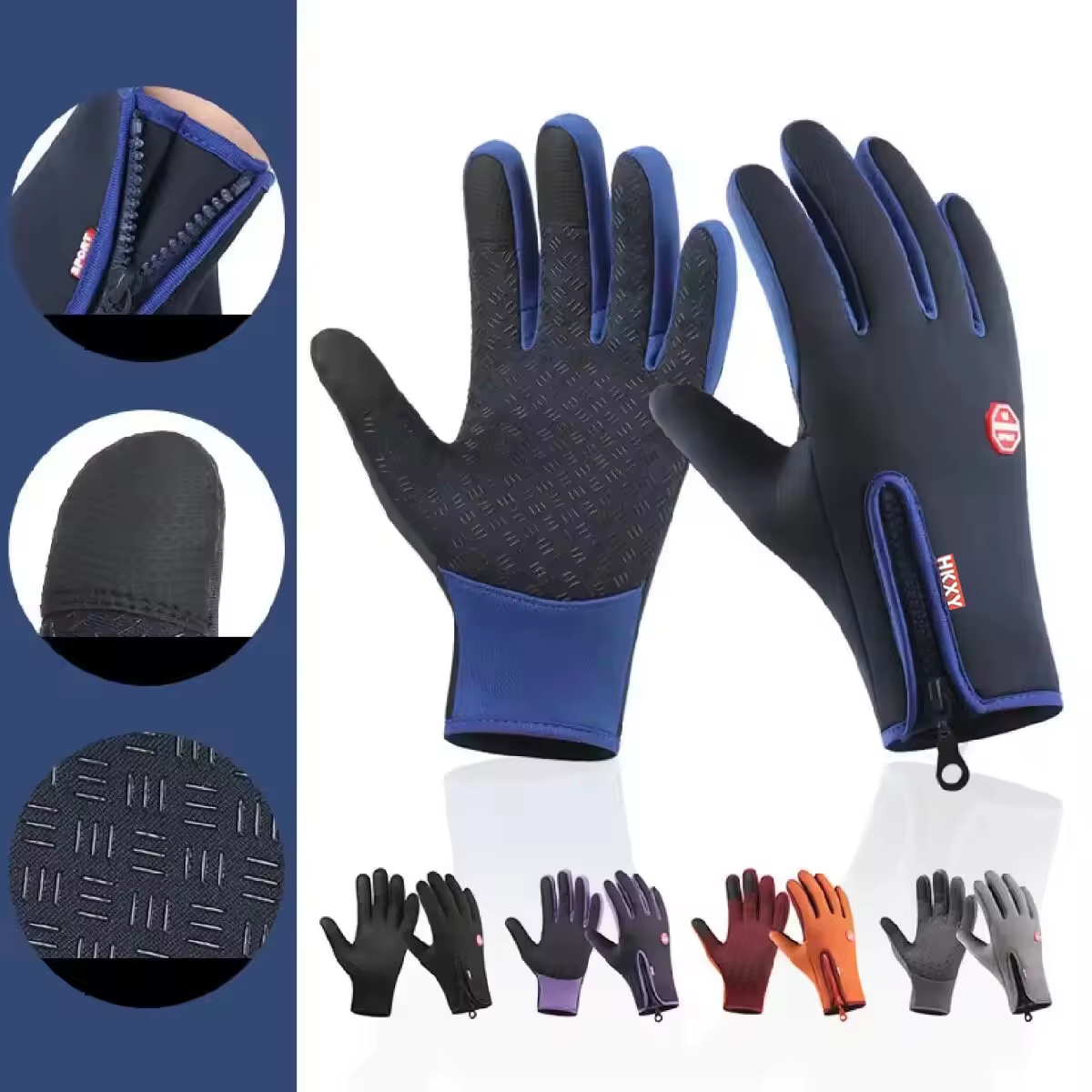 Gants Chauds Pour Écran Tactile, Pour Cyclisme En Plein Air, Conduite De Moto, Imperméables, Froids, Coupe-Vent, Antidérapants, Pour Femmes Et Hommes, Gants De Ski D'Hiver