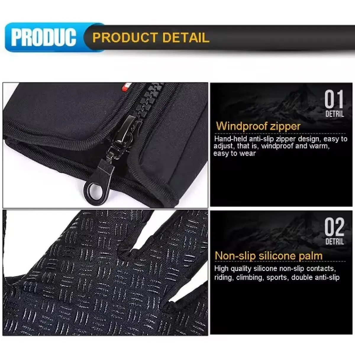 Gants Chauds Pour Écran Tactile, Pour Cyclisme En Plein Air, Conduite De Moto, Imperméables, Froids, Coupe-Vent, Antidérapants, Pour Femmes Et Hommes, Gants De Ski D'Hiver