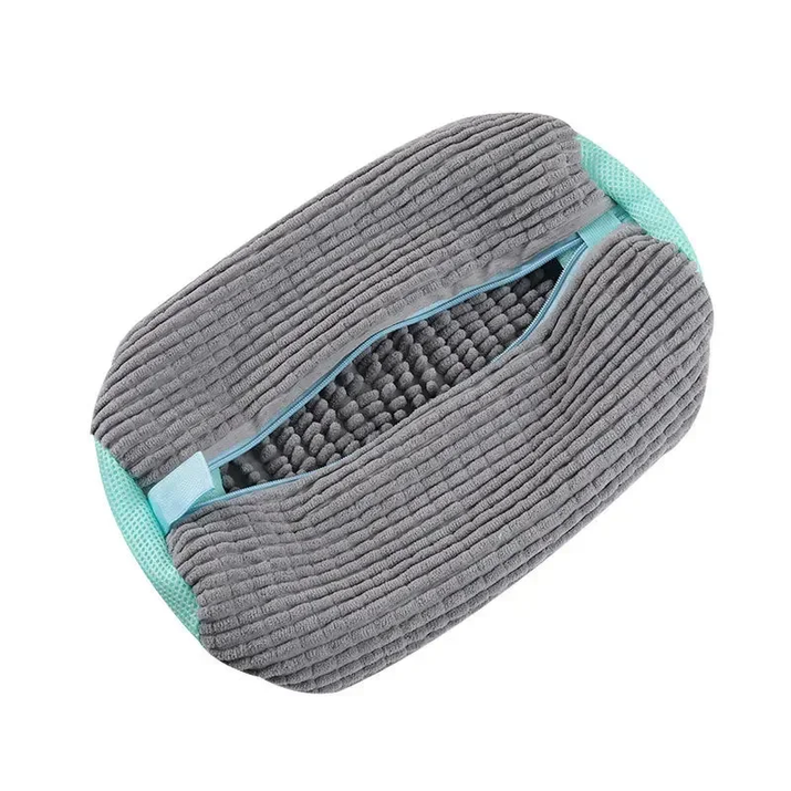 Shoe Washing Bag Padded Laundry Organizer Breathable Mesh Washable Protector for Sneakers Fluffy Fibers Machine Friendly