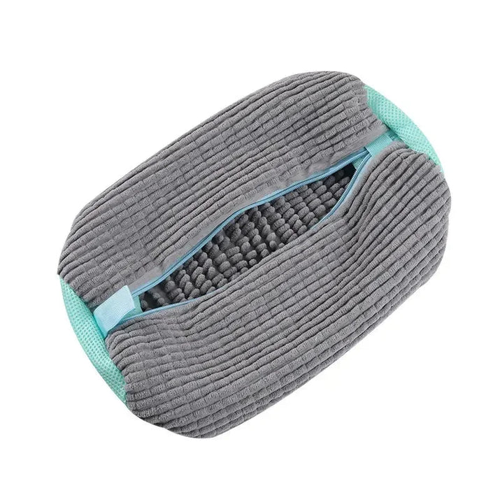 Shoe Washing Bag Padded Laundry Organizer Breathable Mesh Washable Protector for Sneakers Fluffy Fibers Machine Friendly