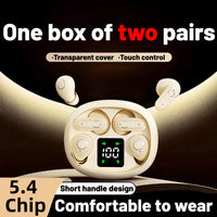 Petits Mini Écouteurs De Couchage 2 En 1, Écouteurs Sans Fil Bluetooth 5.4, Oreillettes À Double Casque Stéréo Basse Hifi, Réduction Du Bruit