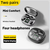 Petits Mini Écouteurs De Couchage 2 En 1, Écouteurs Sans Fil Bluetooth 5.4, Oreillettes À Double Casque Stéréo Basse Hifi, Réduction Du Bruit