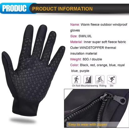 Gants Chauds Pour Écran Tactile, Pour Cyclisme En Plein Air, Conduite De Moto, Imperméables, Froids, Coupe-Vent, Antidérapants, Pour Femmes Et Hommes, Gants De Ski D'Hiver