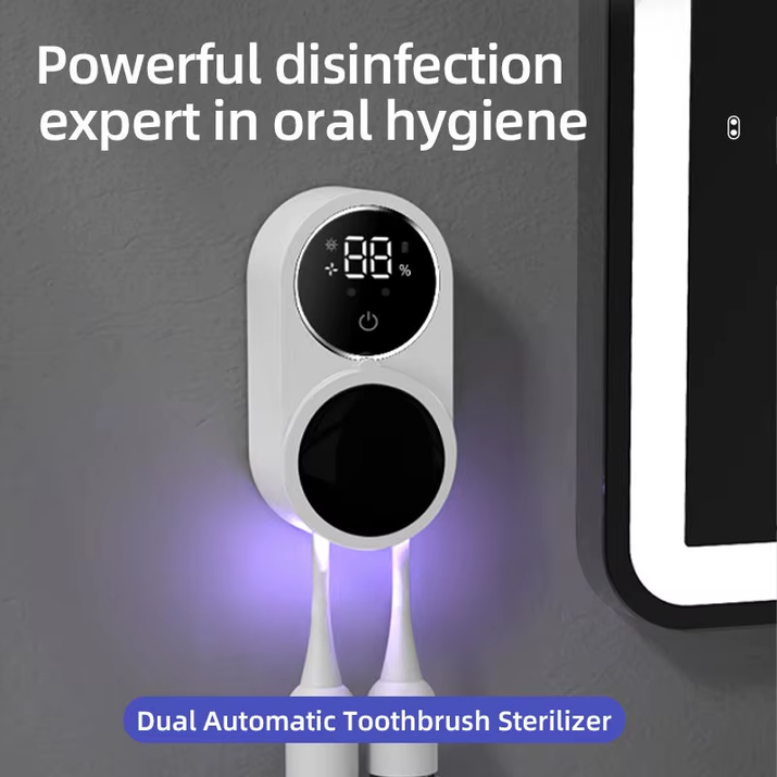 Mini Arabisateur De Brosse À Dents De Voyage Aste Portable, Interrupteur À Induction, Affichage De Charge, Étui De Stérilisation De Brosse À Dents UV