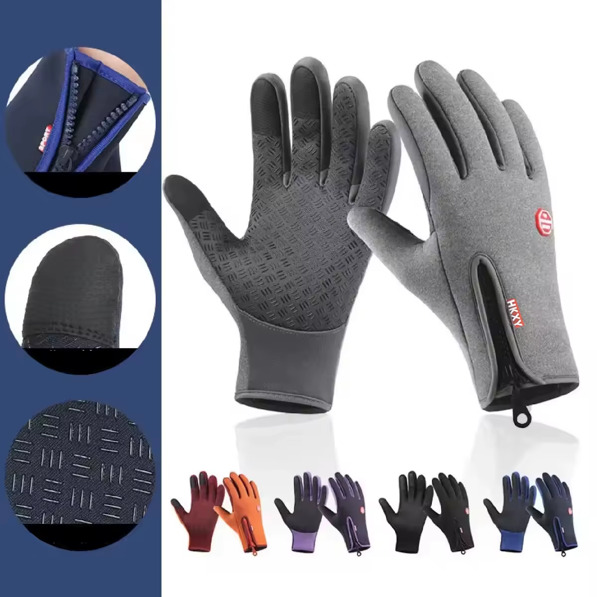 Gants Chauds Pour Écran Tactile, Pour Cyclisme En Plein Air, Conduite De Moto, Imperméables, Froids, Coupe-Vent, Antidérapants, Pour Femmes Et Hommes, Gants De Ski D'Hiver