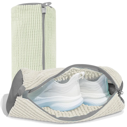 Shoe Washing Bag Padded Laundry Organizer Breathable Mesh Washable Protector for Sneakers Fluffy Fibers Machine Friendly